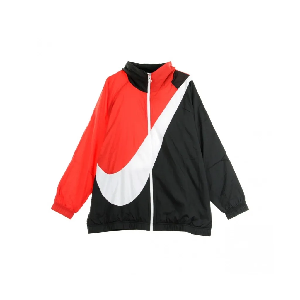 GIACCA A VENTO SWOOSH JKT WVN CB BLACK/UNIVERSITY RED/WHITE