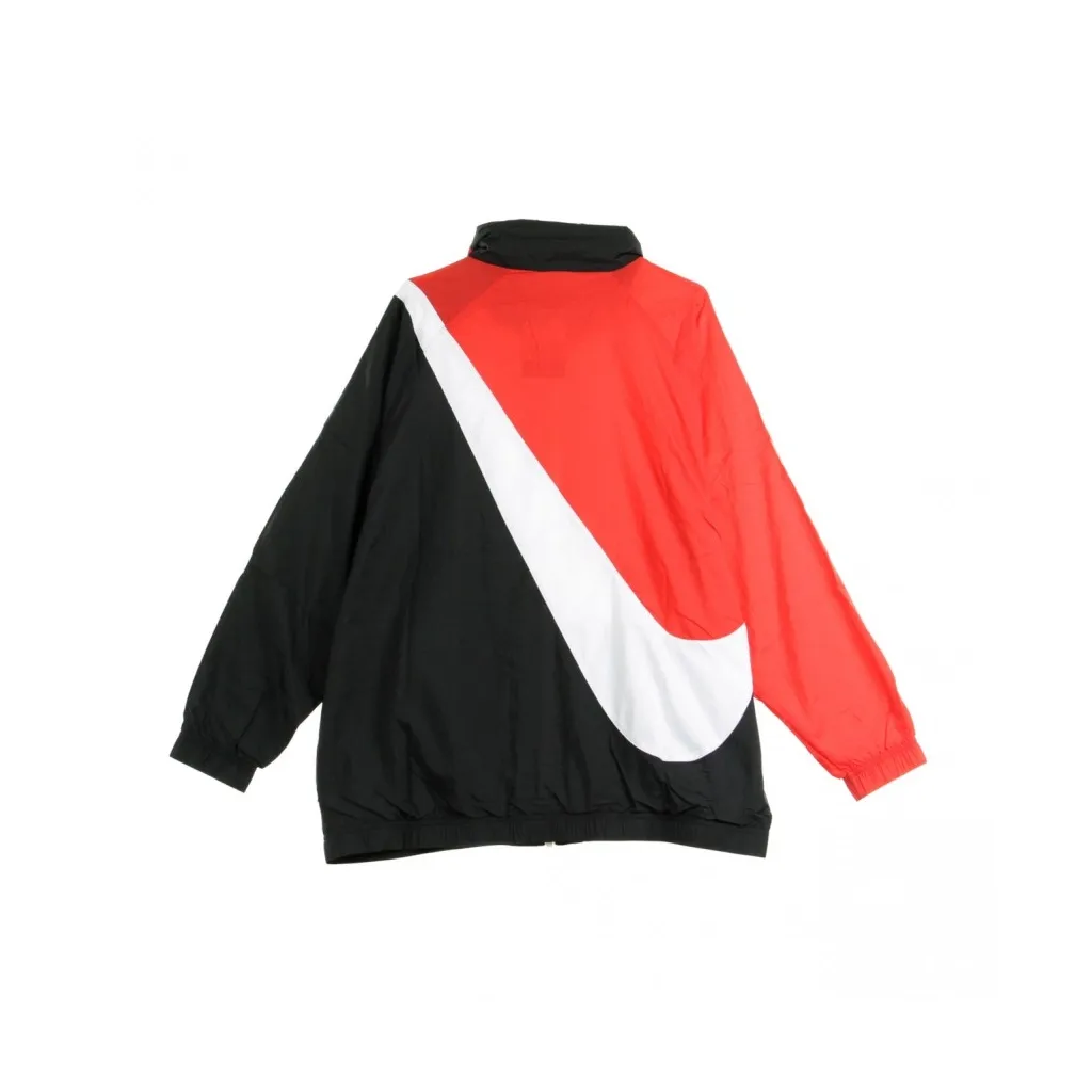 GIACCA A VENTO SWOOSH JKT WVN CB BLACK/UNIVERSITY RED/WHITE