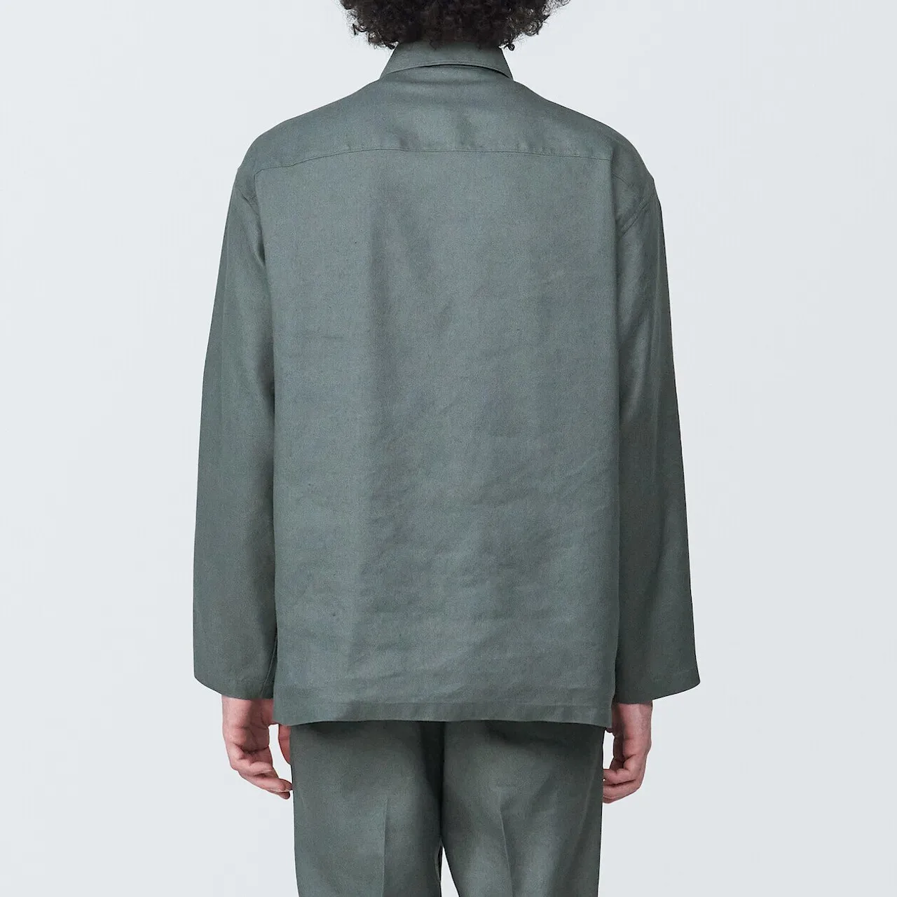 Giacca camicia in misto canapa