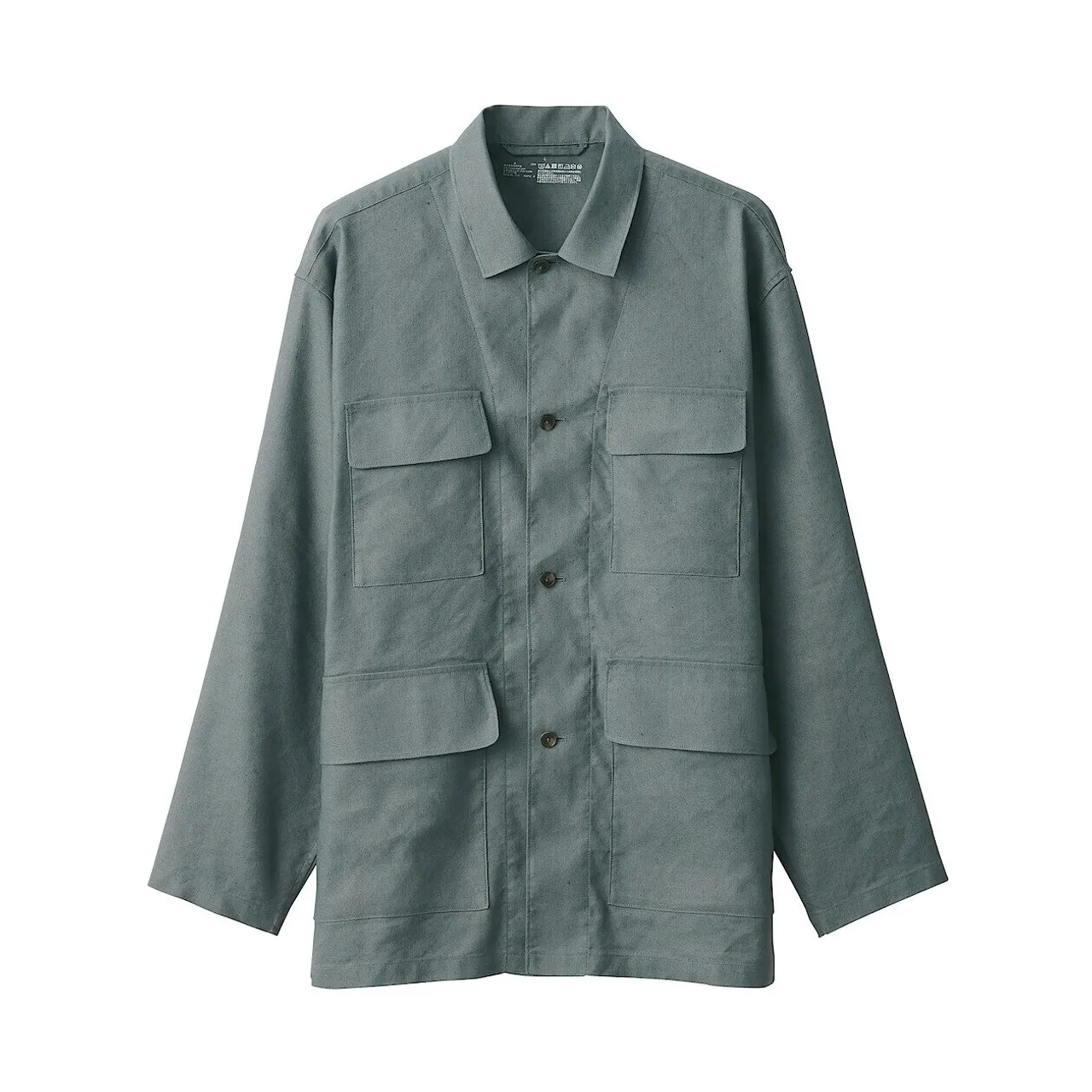 Giacca camicia in misto canapa