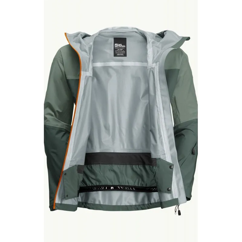 Giacca da sci alpinismo Hardshell da uomo JACK WOLSKINS ALPSPITZE TOUR 3L JKT (Nero oliva)