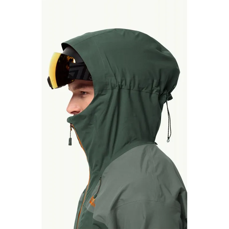 Giacca da sci alpinismo Hardshell da uomo JACK WOLSKINS ALPSPITZE TOUR 3L JKT (Nero oliva)