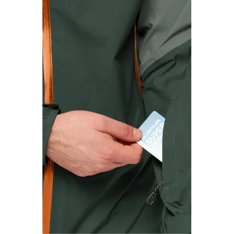 Giacca da sci alpinismo Hardshell da uomo JACK WOLSKINS ALPSPITZE TOUR 3L JKT (Nero oliva)