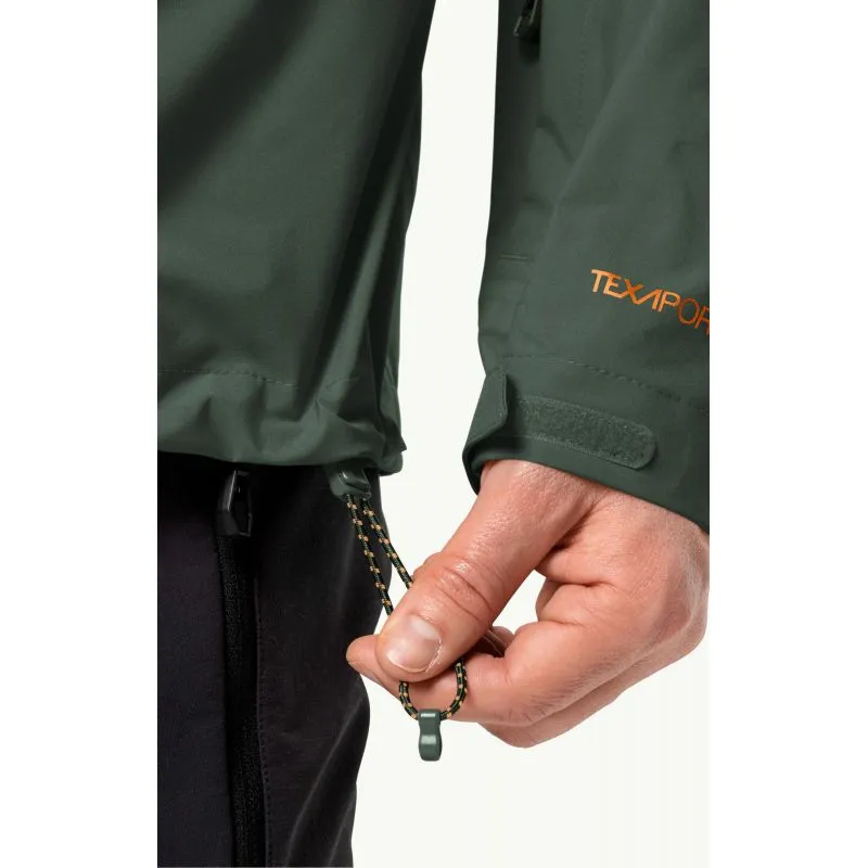 Giacca da sci alpinismo Hardshell da uomo JACK WOLSKINS ALPSPITZE TOUR 3L JKT (Nero oliva)