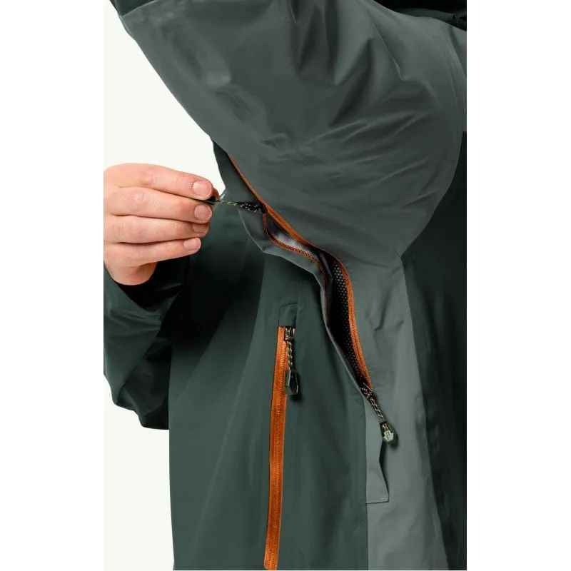 Giacca da sci alpinismo Hardshell da uomo JACK WOLSKINS ALPSPITZE TOUR 3L JKT (Nero oliva)