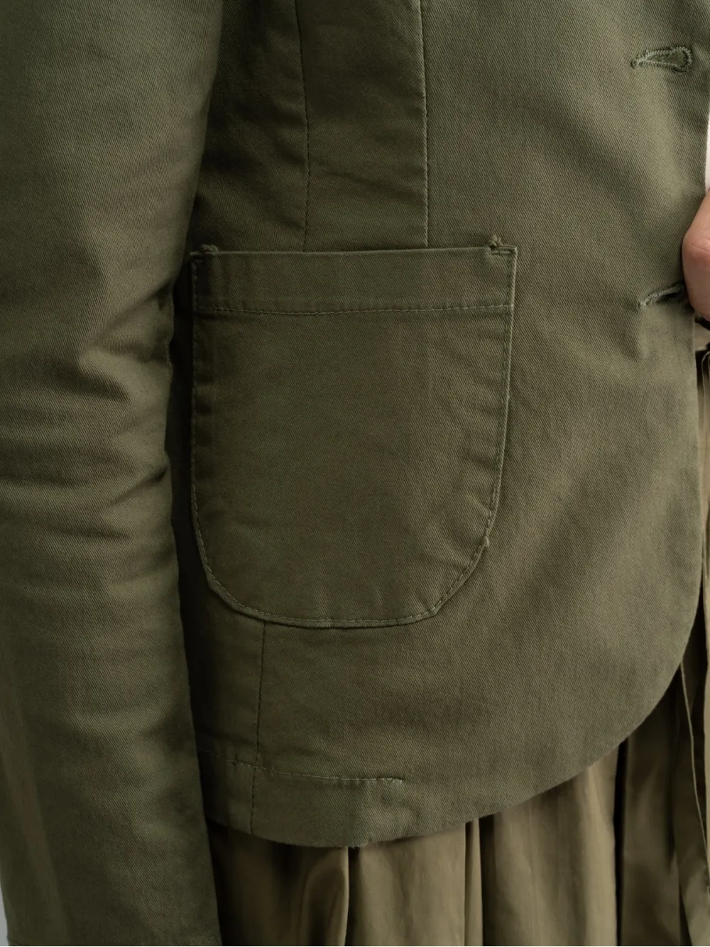 Giacca donna di cotone stretch verde militare