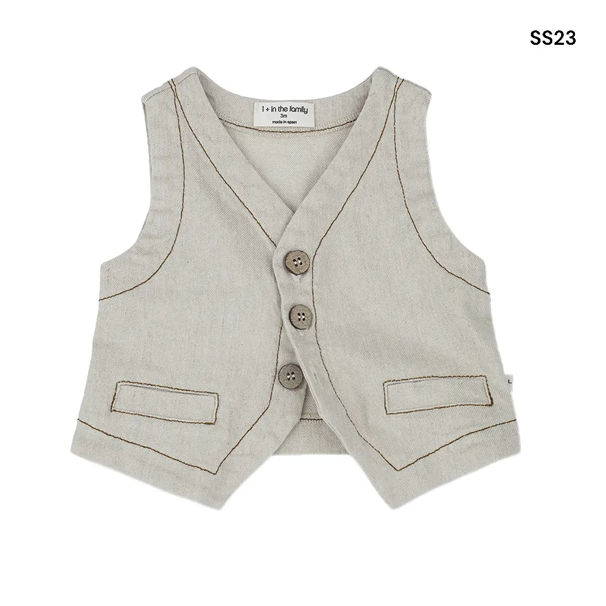 Gilet beige per neonato