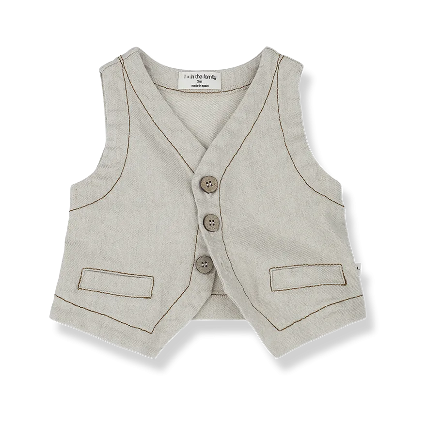 Gilet beige per neonato