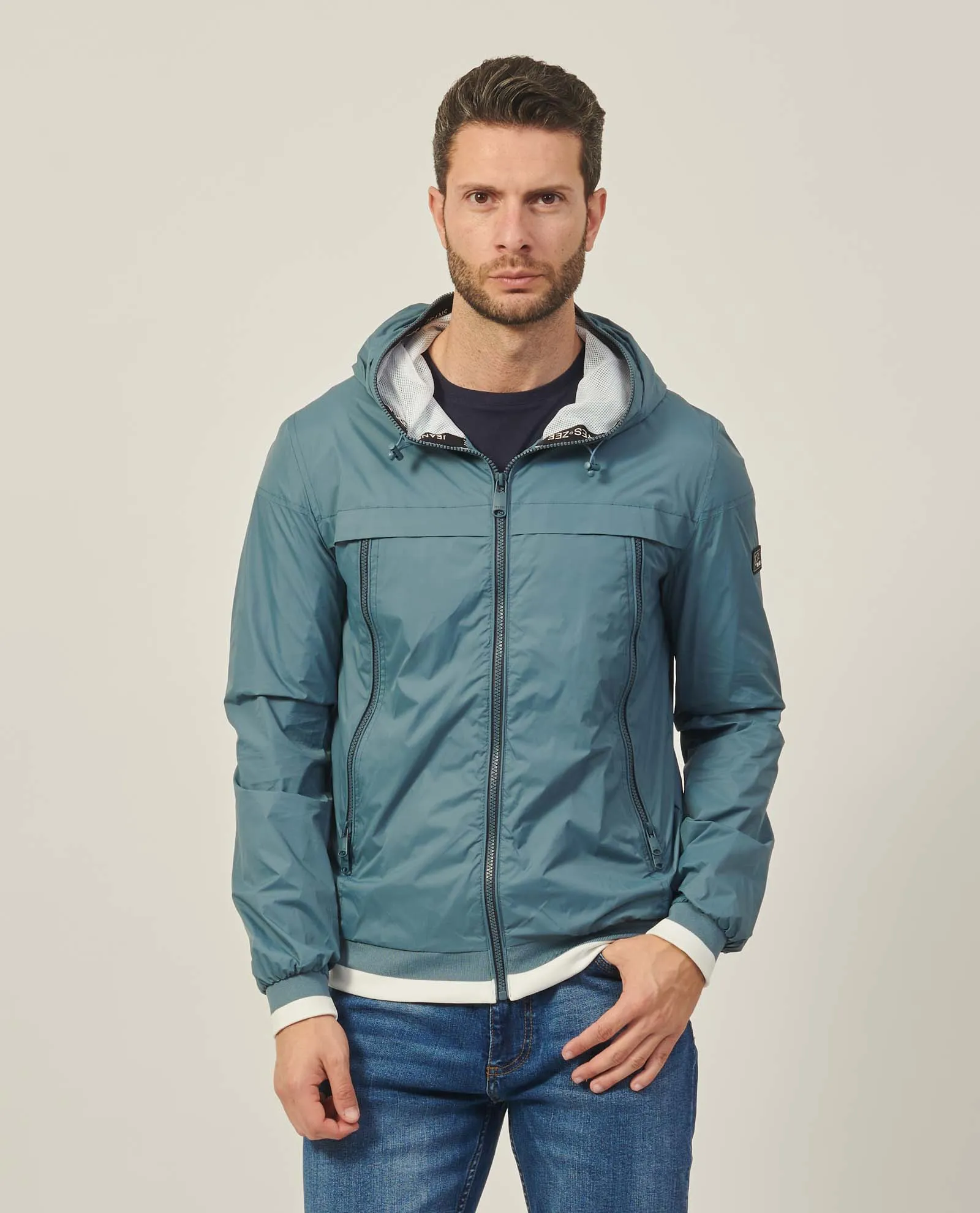 Giubbotto uomo Yes Zee modello bomber con cappuccio