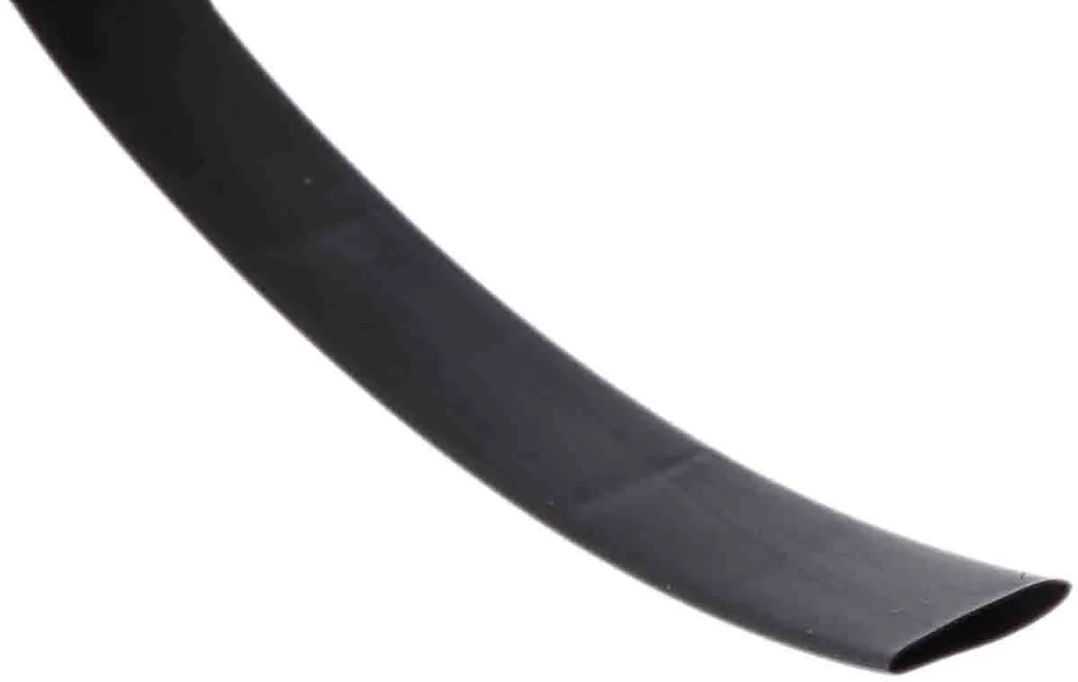 Guaina termorestringente RS PRO Ø 9.5mm, col. Nero, restringimento 2:1, L. 12m