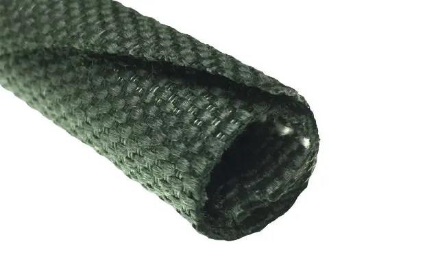 Guaine di protezione intrecciata Tenneco in Nomex, PPS, Ø 5mm, L. 25m, col. Verde, espandibile