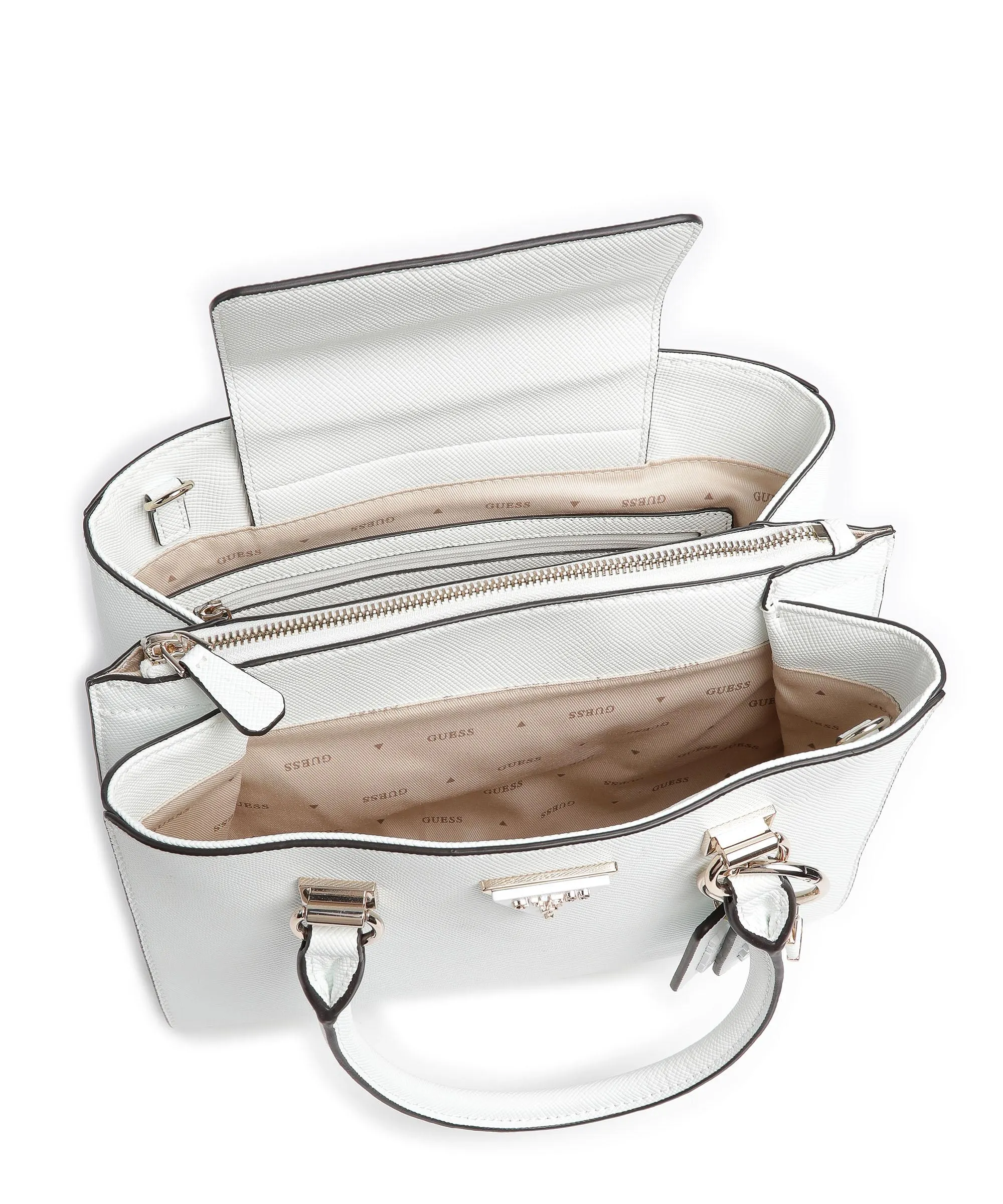  Guess Noelle Borsa a mano pelle sintetica bianco  