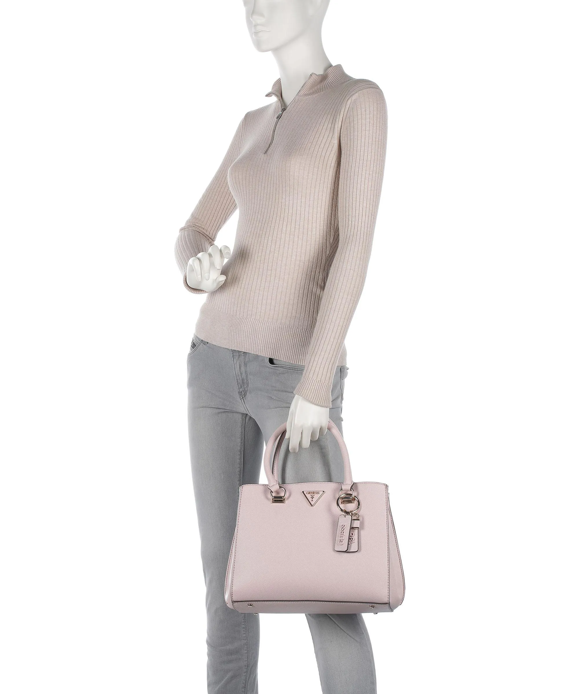  Guess Noelle Borsa a mano pelle sintetica rosa  