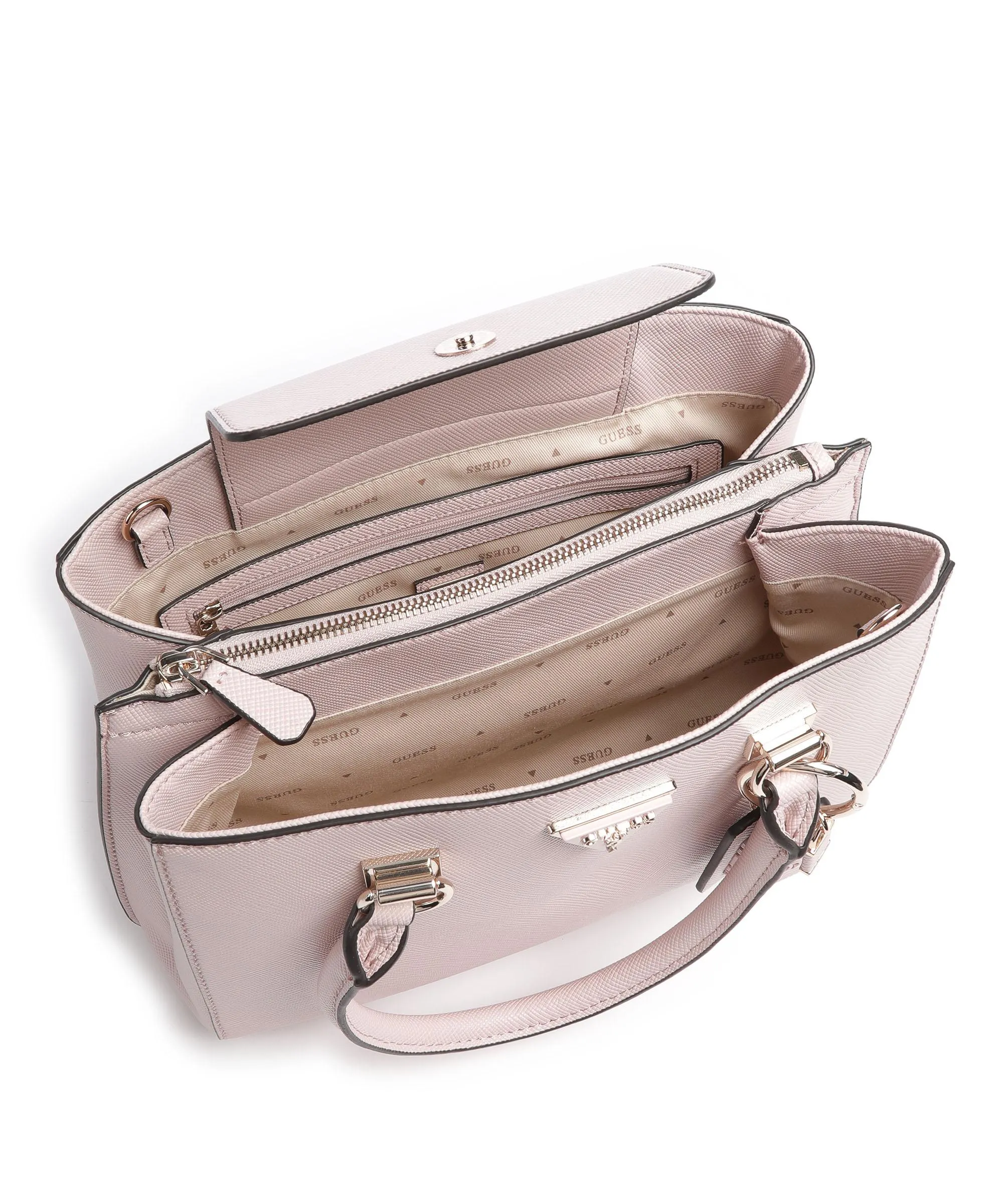  Guess Noelle Borsa a mano pelle sintetica rosa  