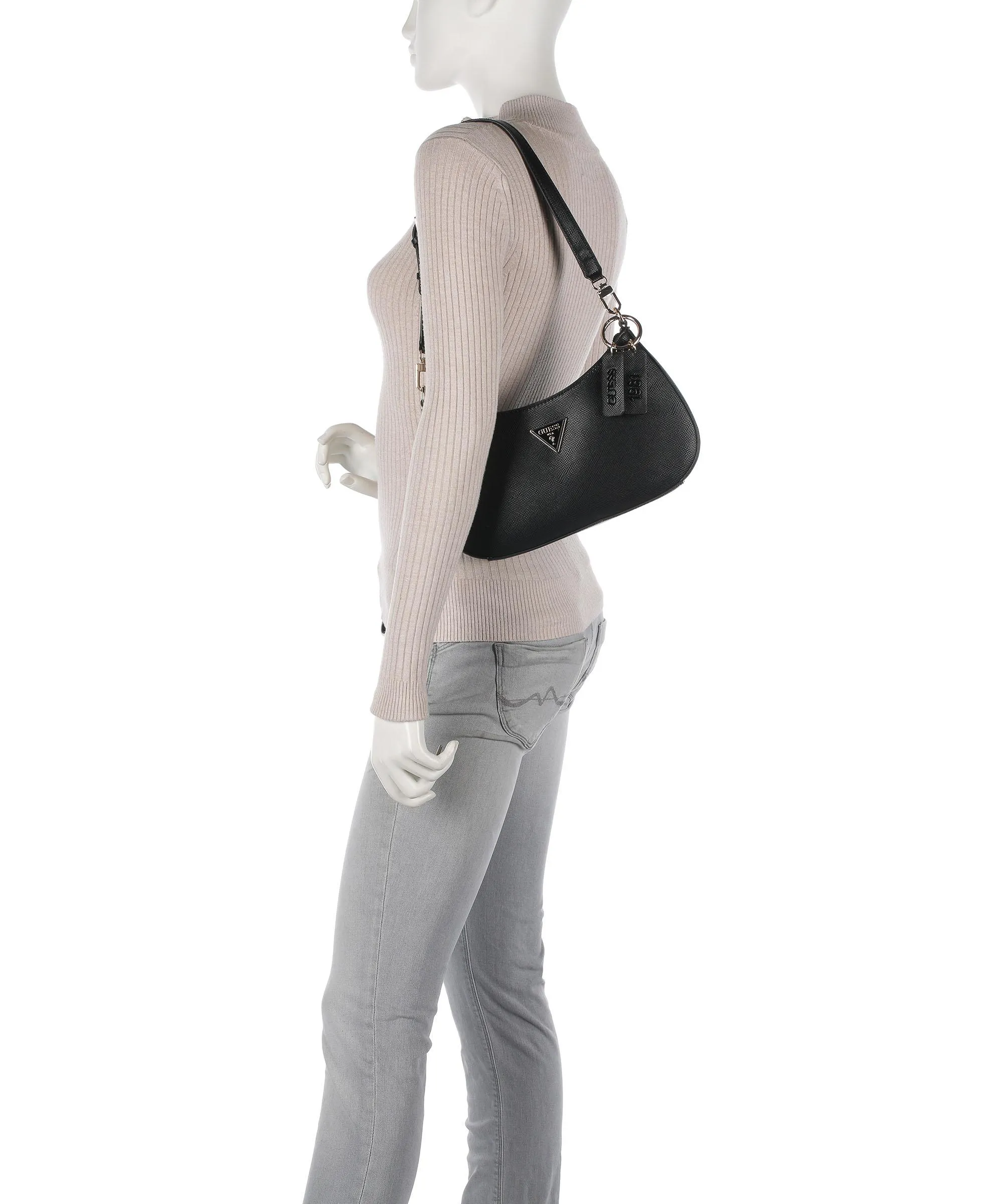  Guess Noelle Borsa a spalla pelle sintetica nero  