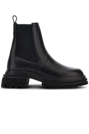 HOGAN Calzature,Sneakers stivali in pelle nero 