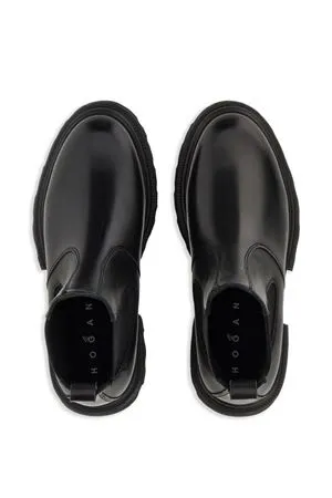HOGAN Calzature,Sneakers stivali in pelle nero 