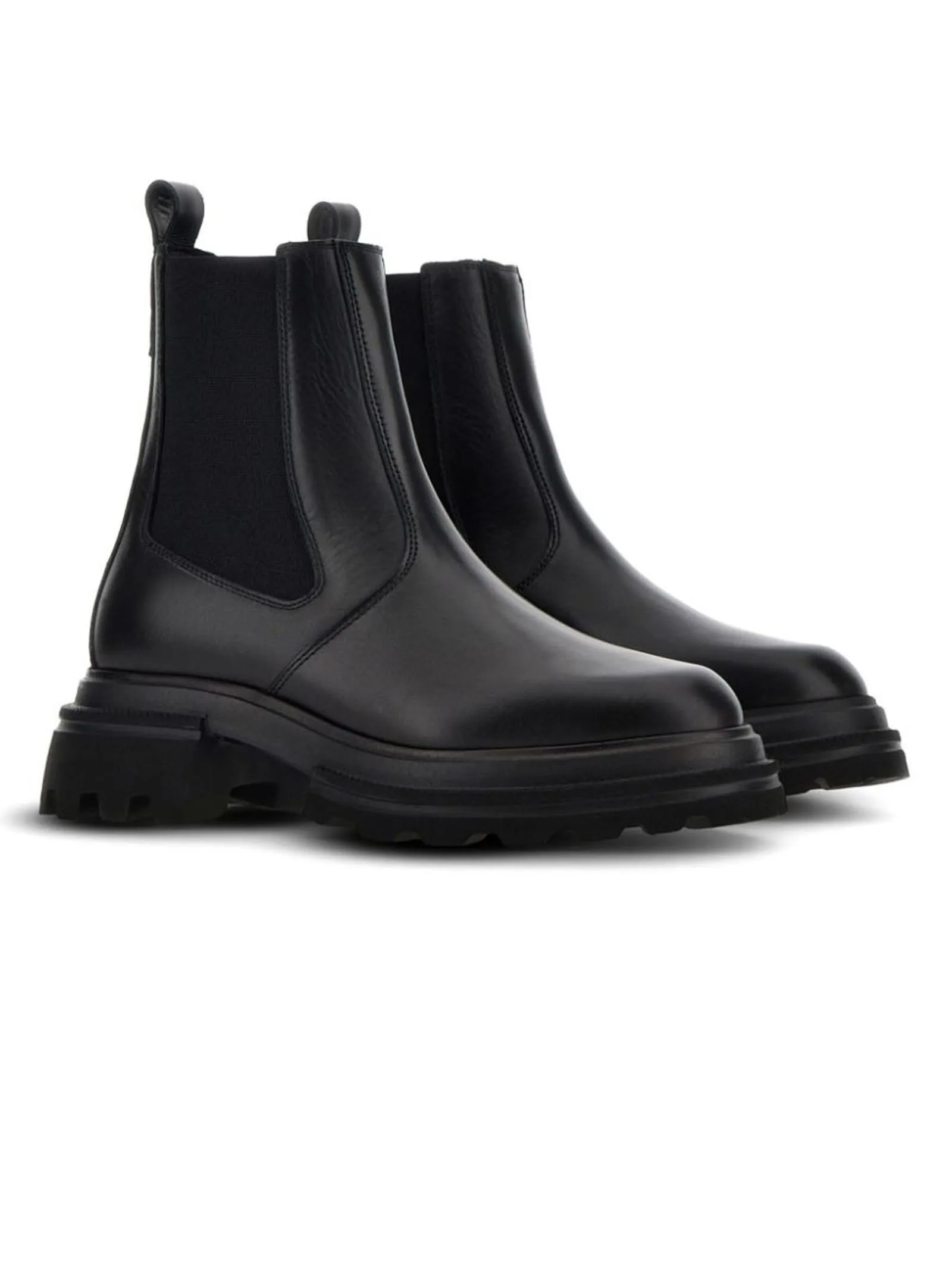 HOGAN Calzature,Sneakers stivali in pelle nero 