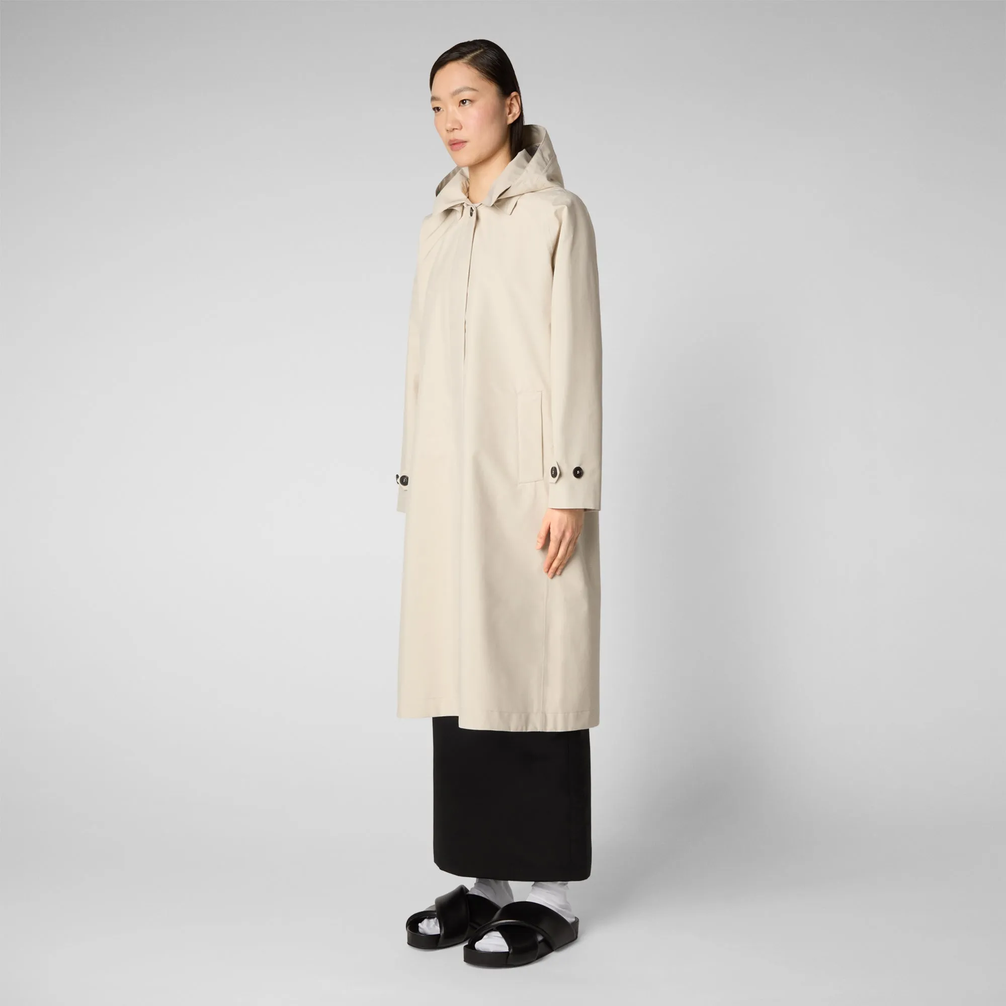 Impermeabile donna Asia beige crema