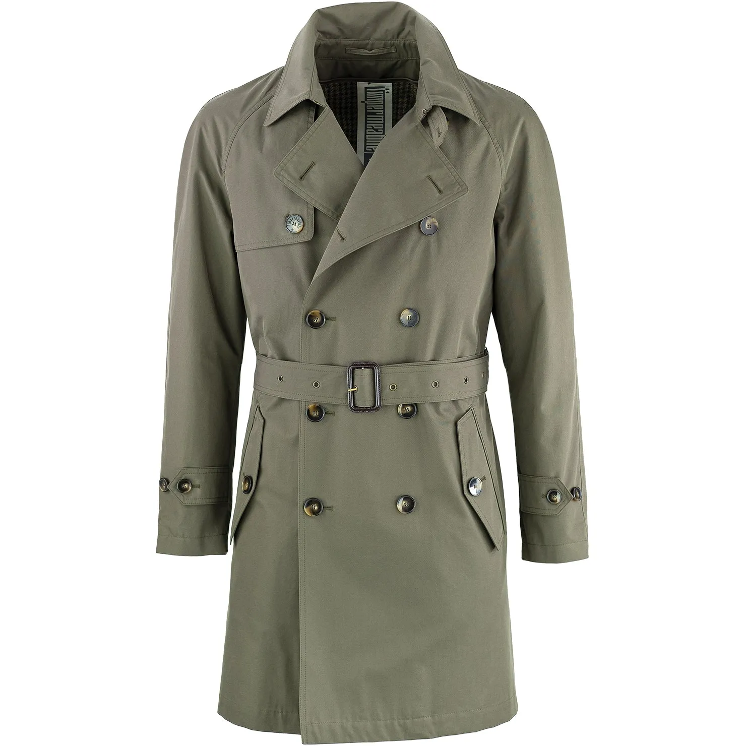 Impermeabile L'IMPERMEABILE Tony New Bright Doppiopetto Verde Militare