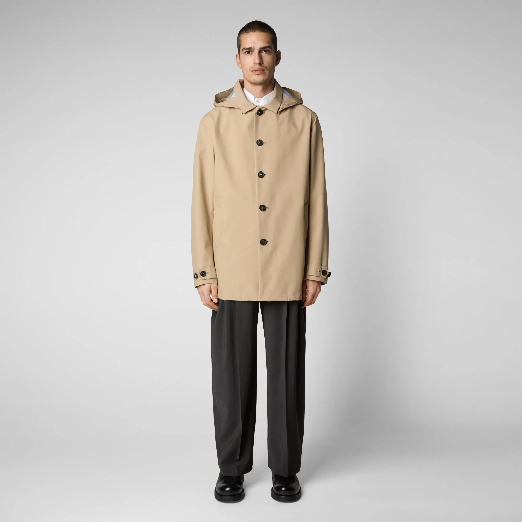 Impermeabile uomo Benjamin beige scuro