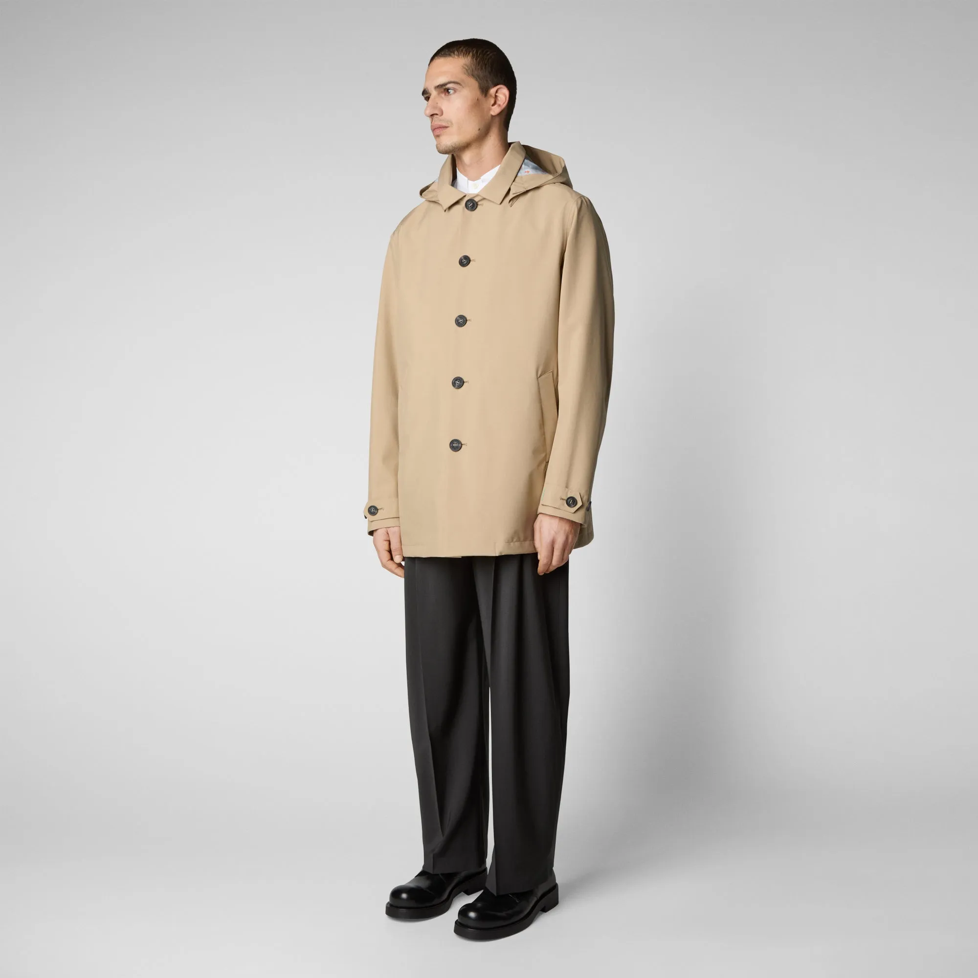 Impermeabile uomo Benjamin beige scuro