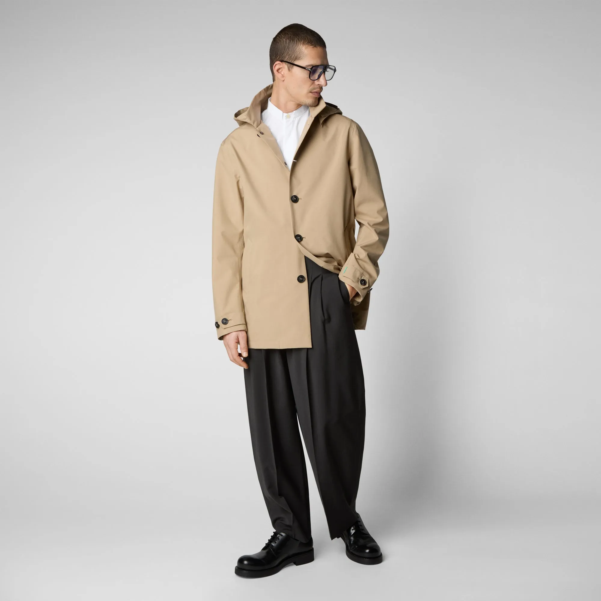 Impermeabile uomo Benjamin beige scuro