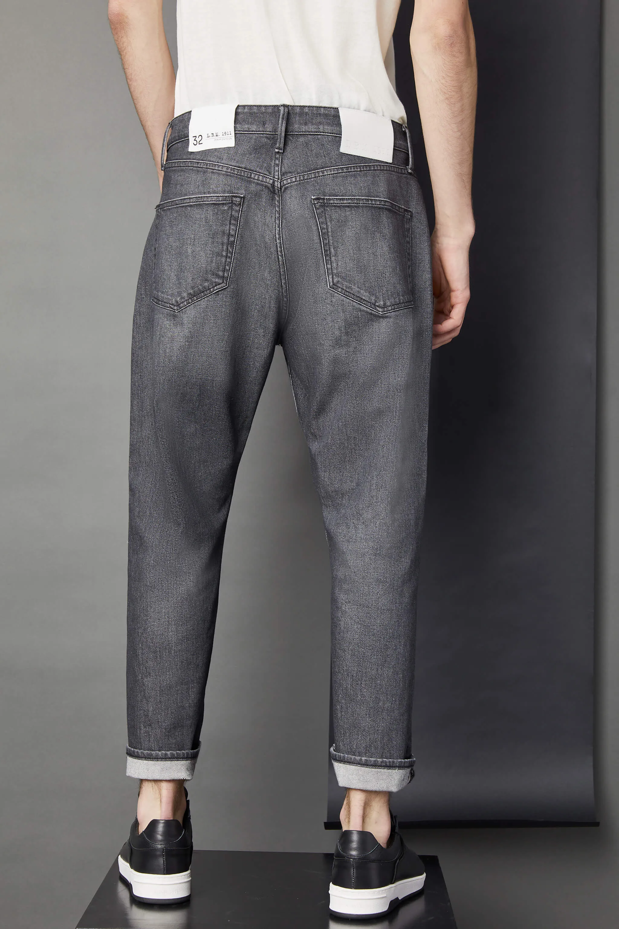 Jeans 5 tasche baggy grigio