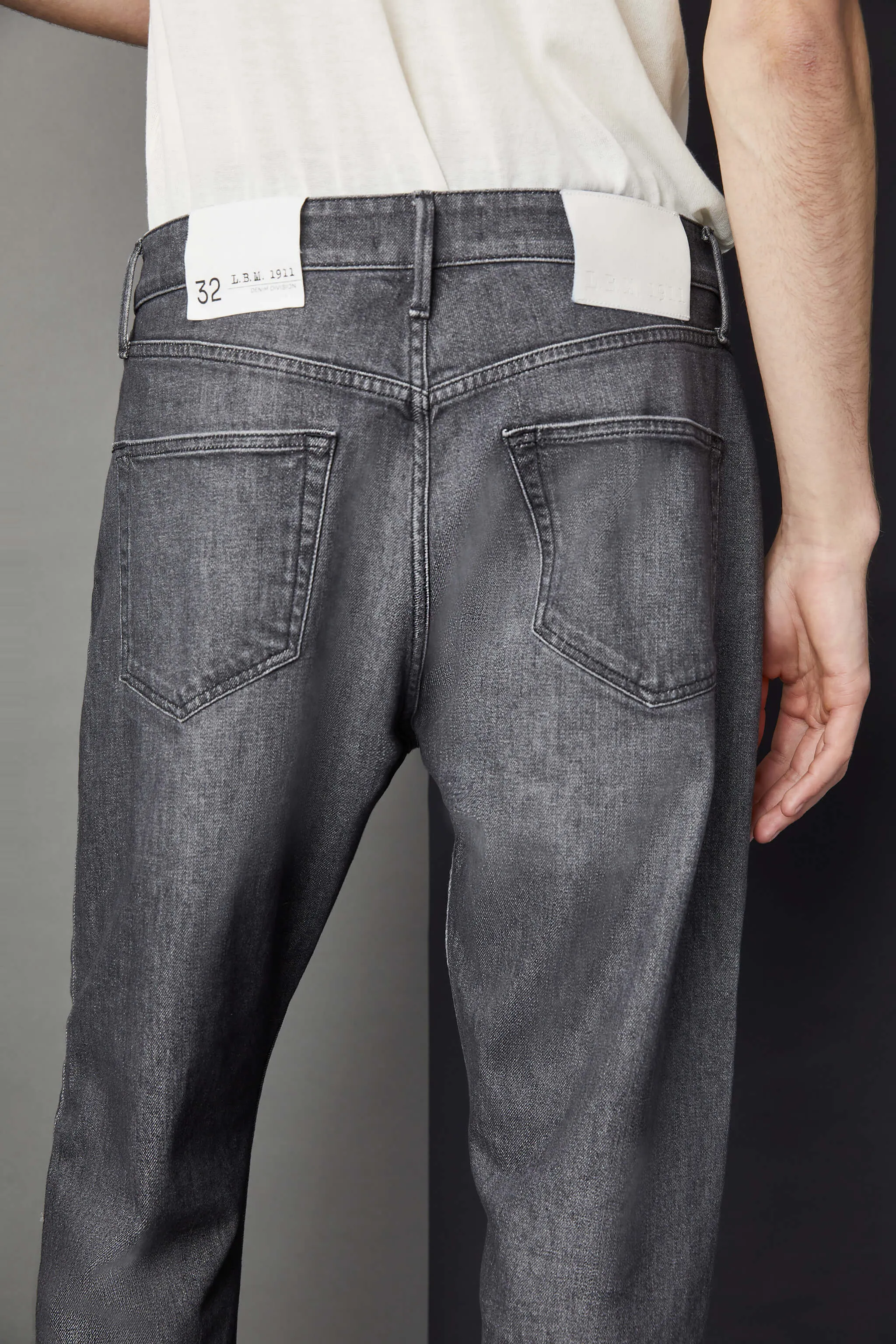 Jeans 5 tasche baggy grigio