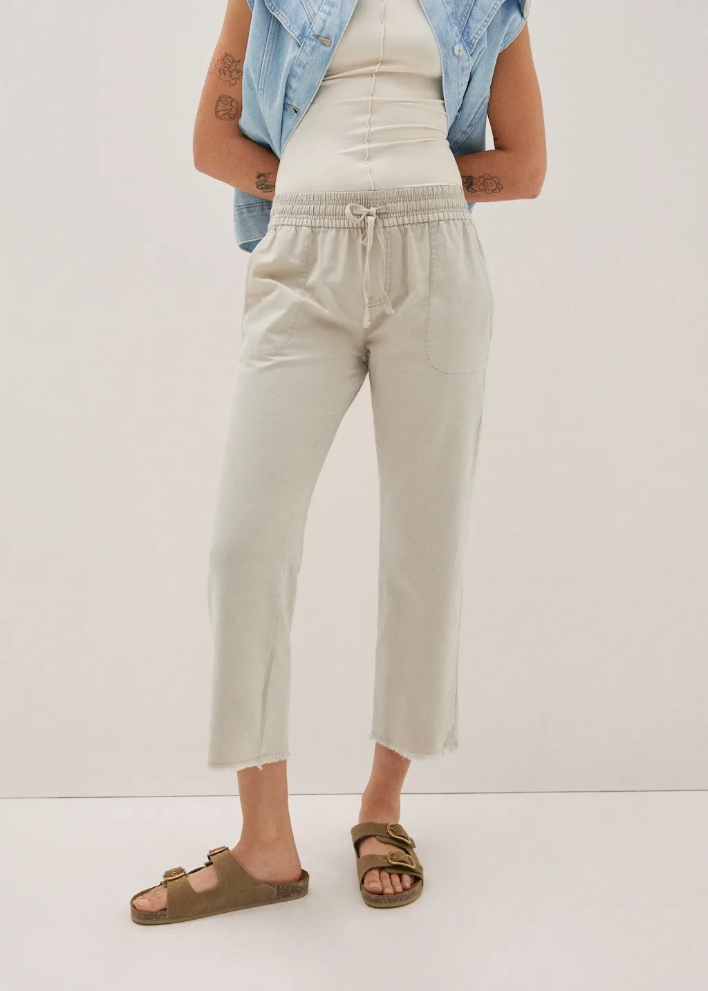 Jeans slouchy laccio regolabile