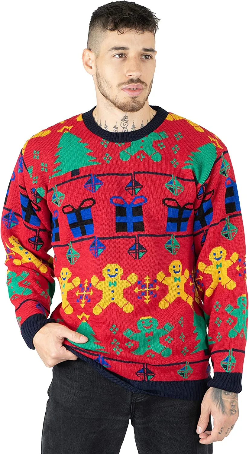 Jiayiqi, maglione natalizio unisex, stile vintage anni '70