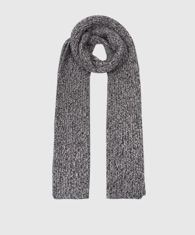 JOSEPH Sciarpa in cashmere nero melange JF008218