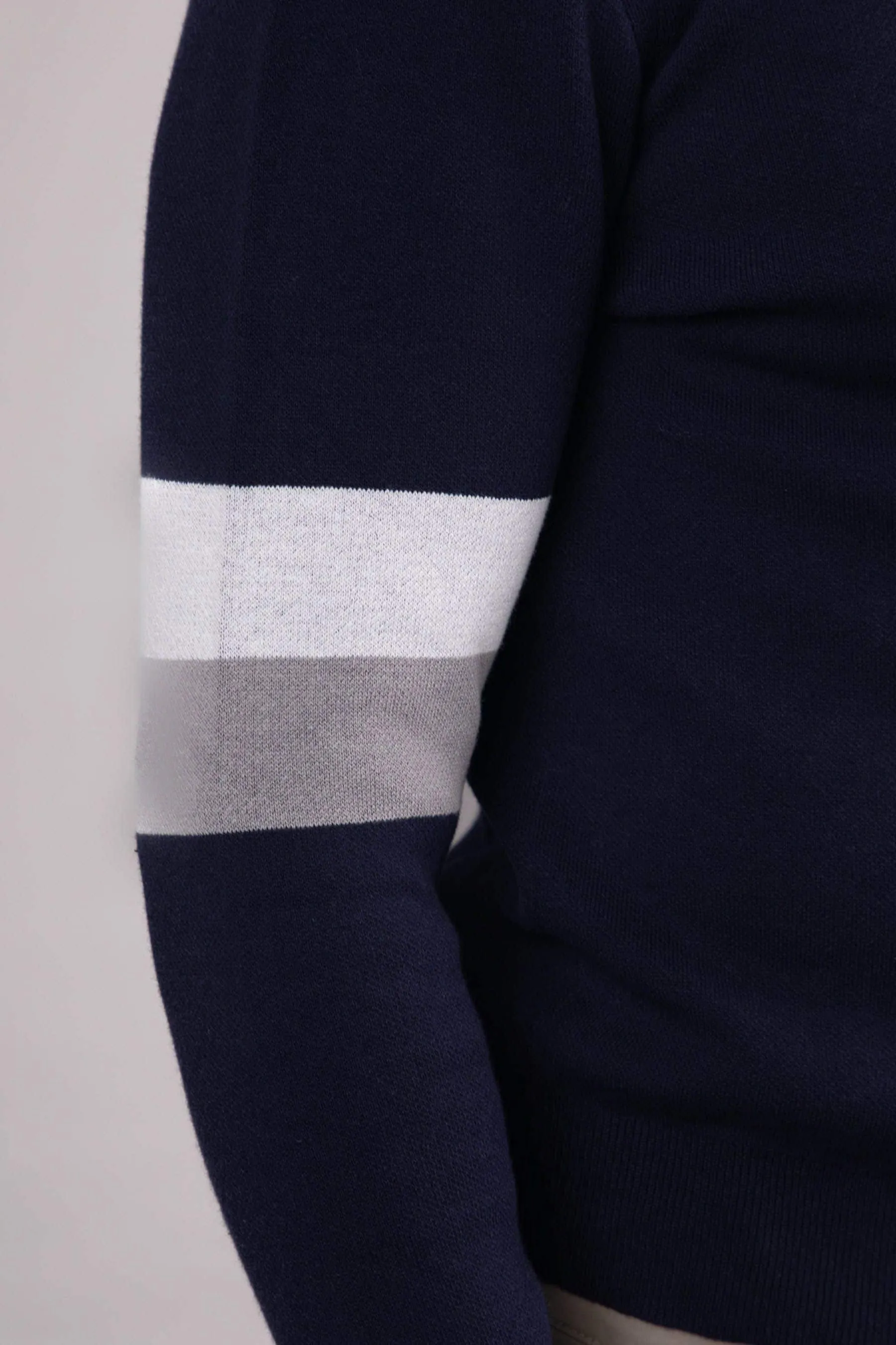 Lakeland Leather Clothing - Winston - Maglia a righe con zip corta