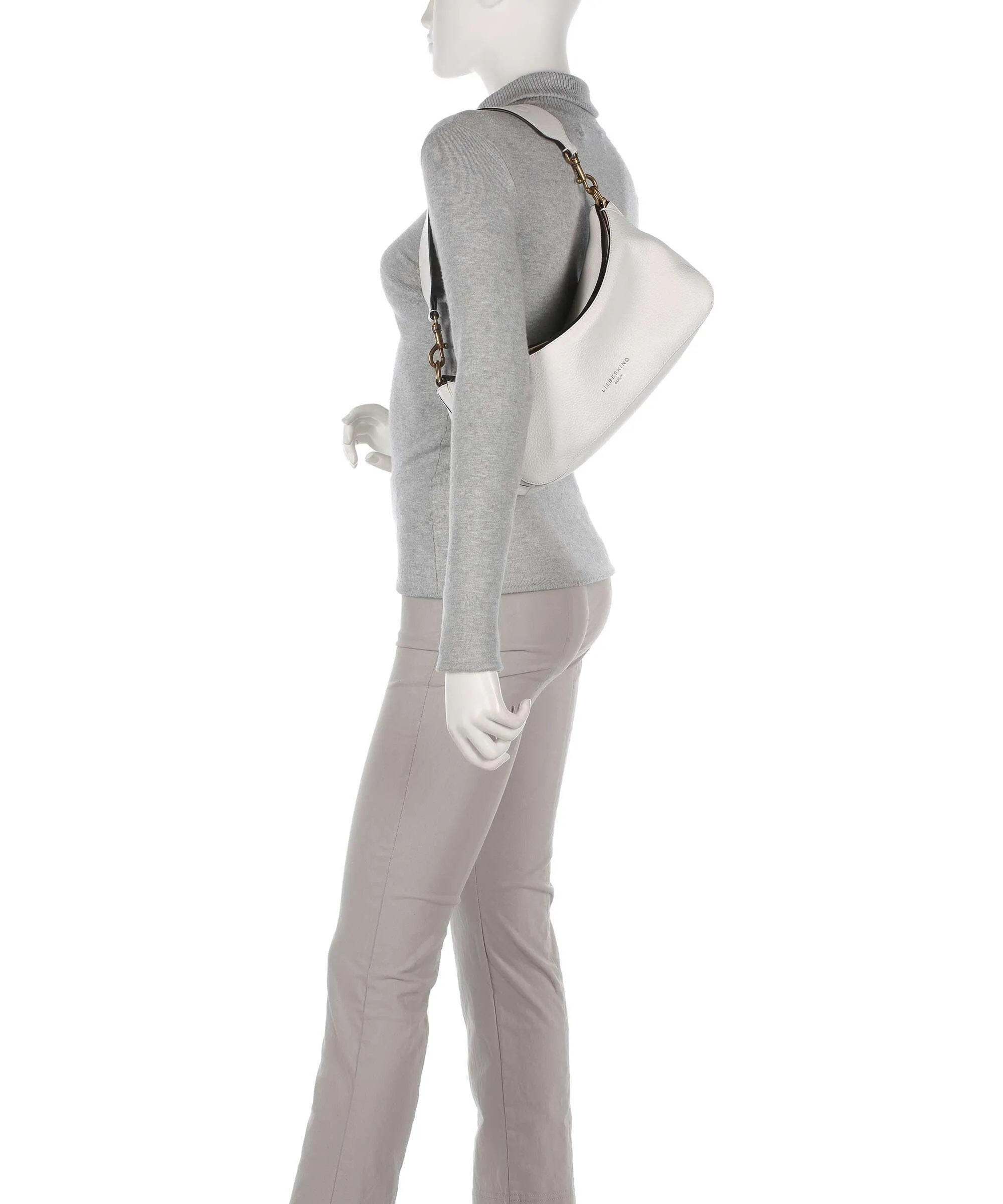  Liebeskind Alessa Heavy Pebble S Borsa a spalla pelle di vacchetta grana bianco  