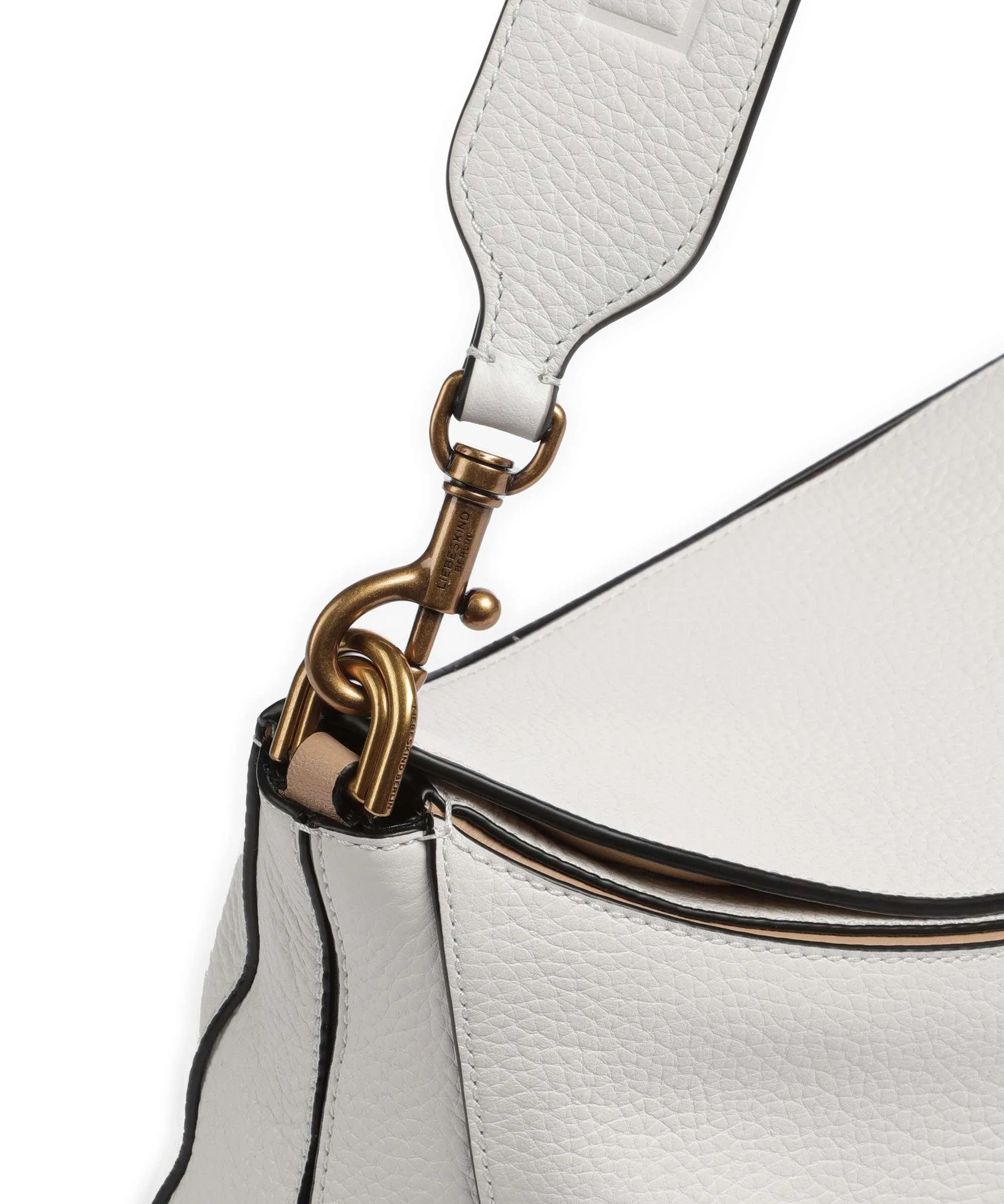  Liebeskind Alessa Heavy Pebble S Borsa a spalla pelle di vacchetta grana bianco  