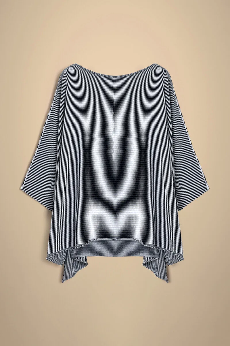LIVIANA CONTI Maglia over viscosa stretch a righe