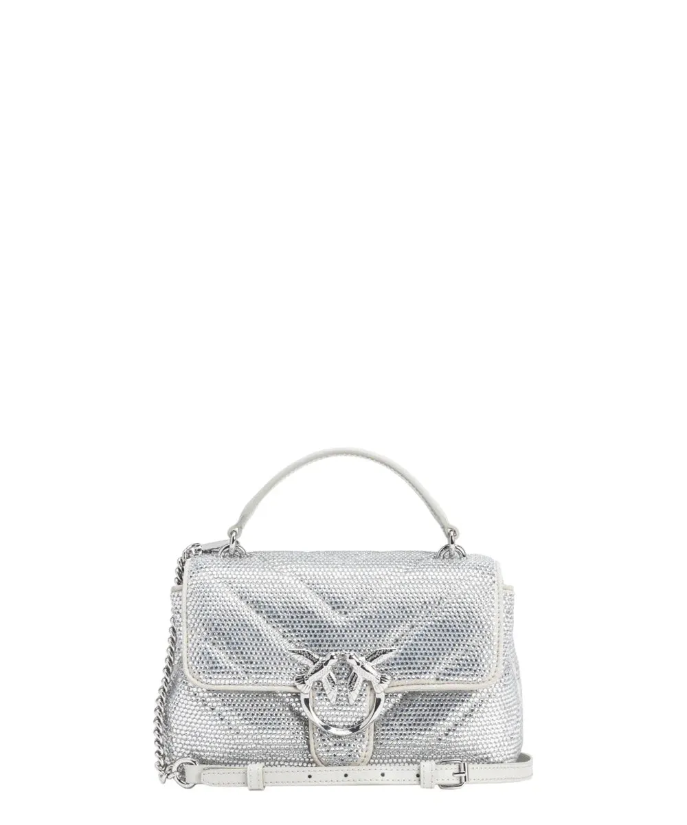 Love Lady Puff Mini con Strass – Borsa Chevron con Manico e Tracolla
