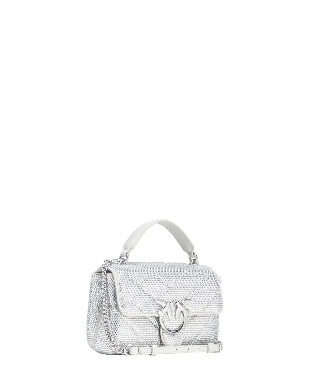 Love Lady Puff Mini con Strass – Borsa Chevron con Manico e Tracolla