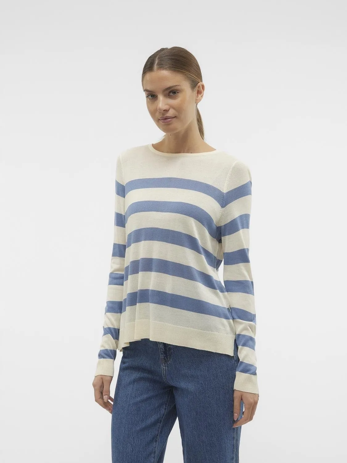 Maglia donna filo NOVA righe azzurro