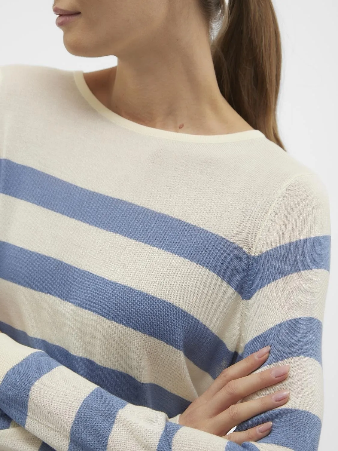 Maglia donna filo NOVA righe azzurro