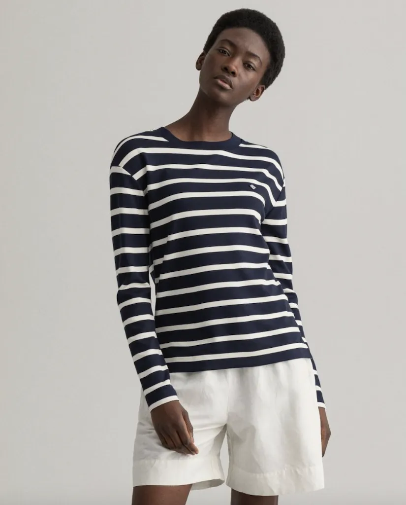 Maglia Gant donna a righe Breton vestibilità regular 4204424