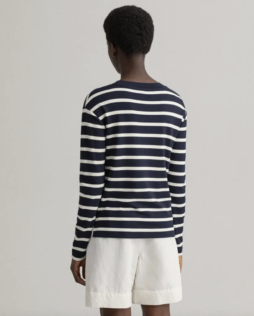 Maglia Gant donna a righe Breton vestibilità regular 4204424
