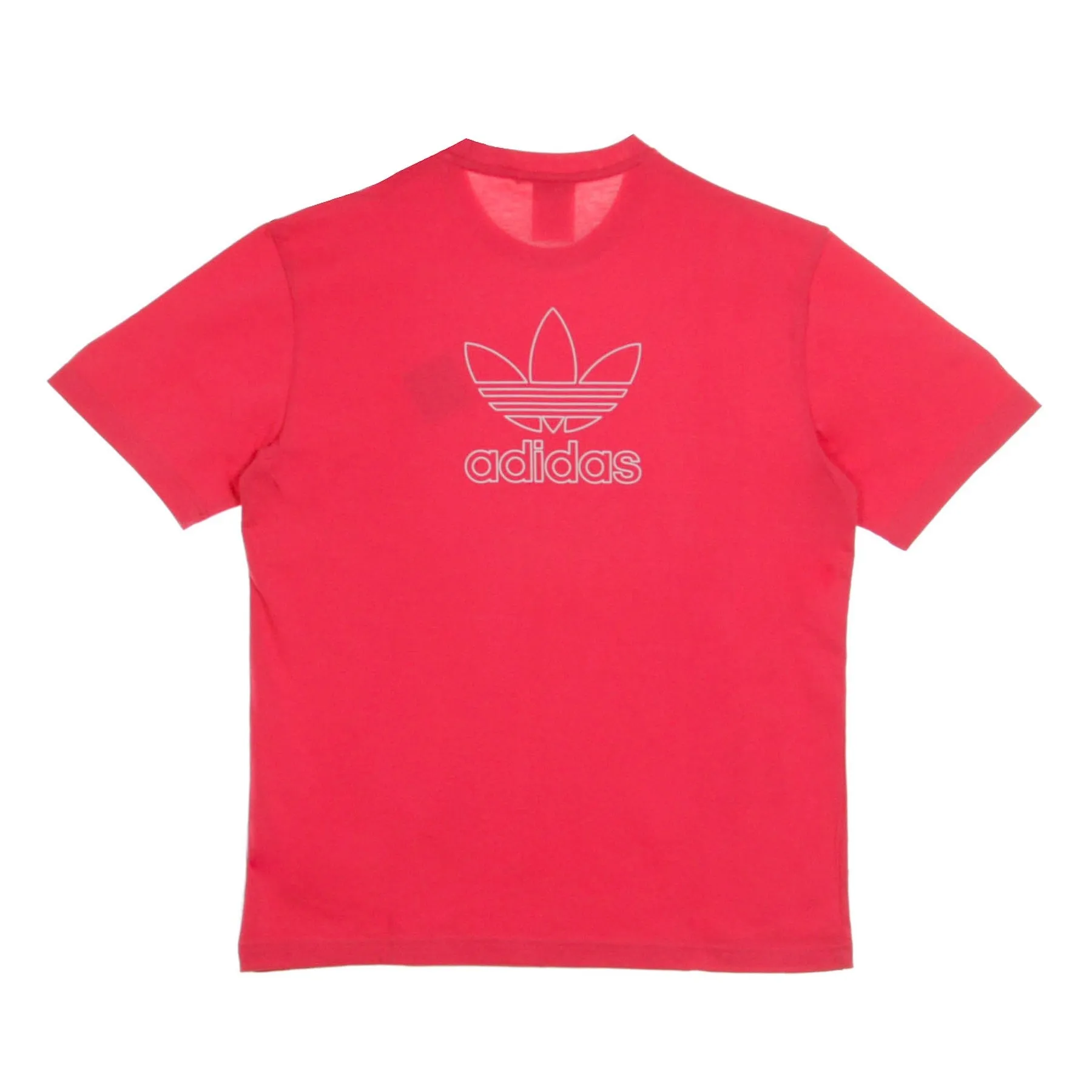 Maglietta Uomo Back And Front Trefoil Tee Power Pink/white
