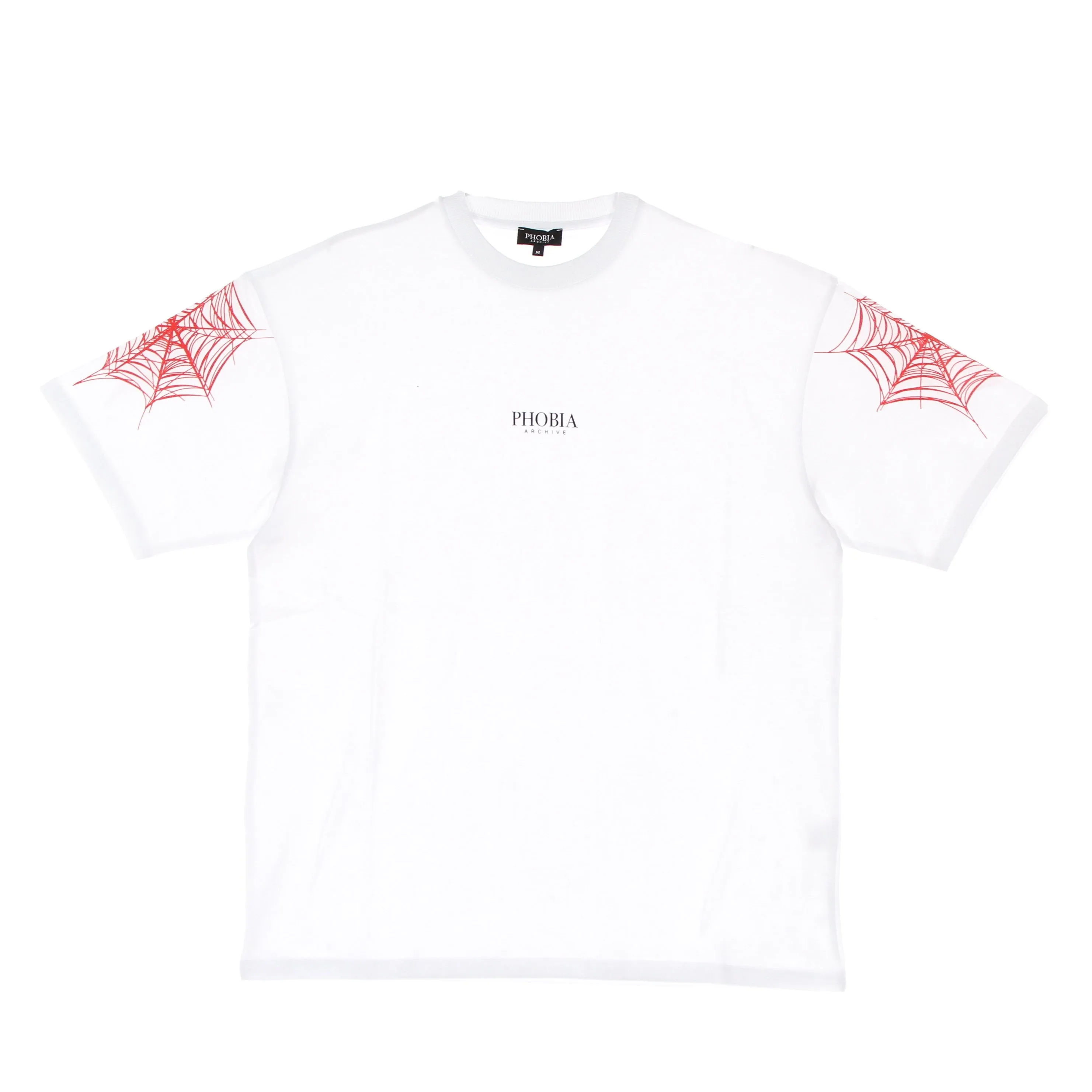 Maglietta Uomo Cobweb Print Tee White/red