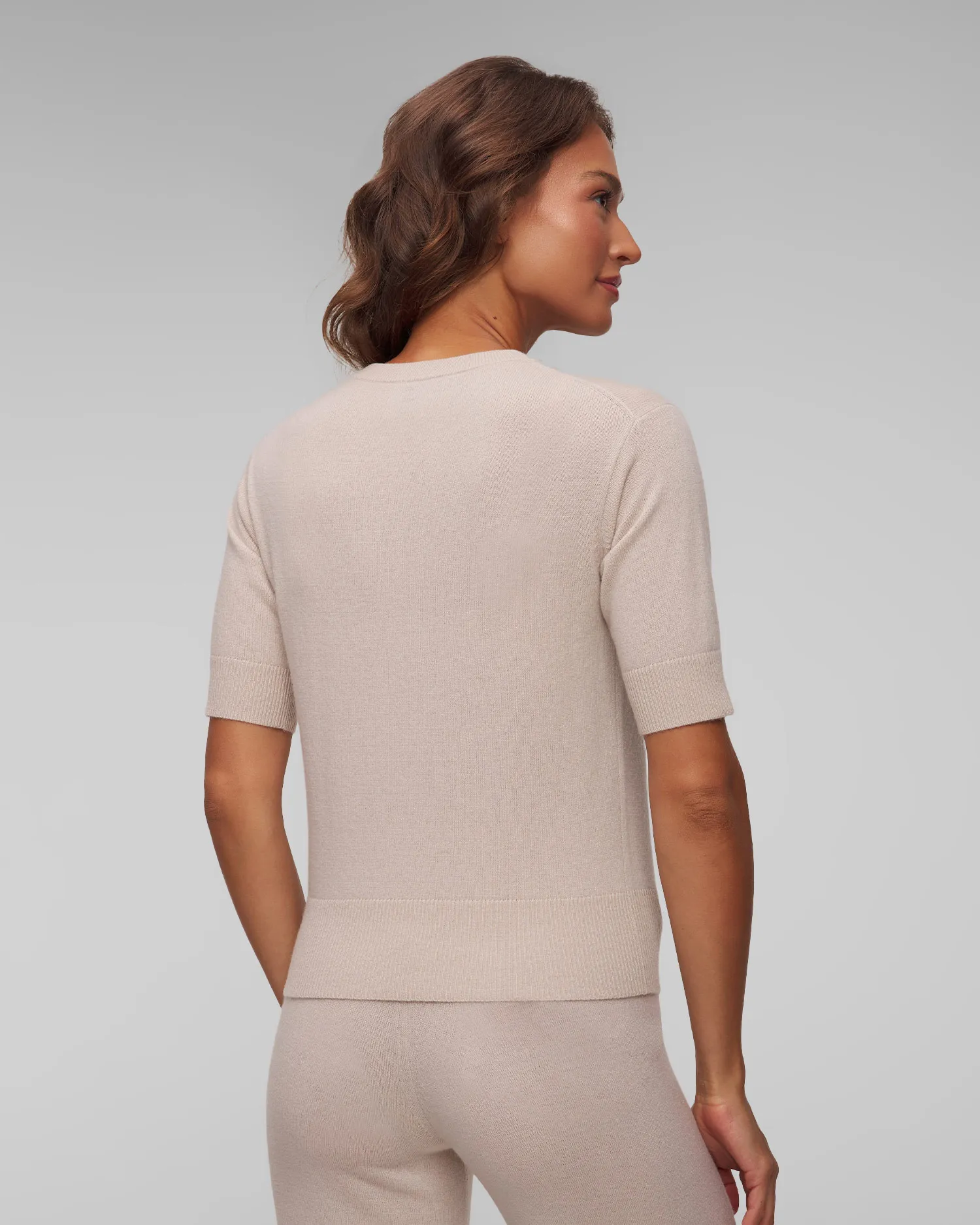 Maglione beige in cashmere Allude 11116-42