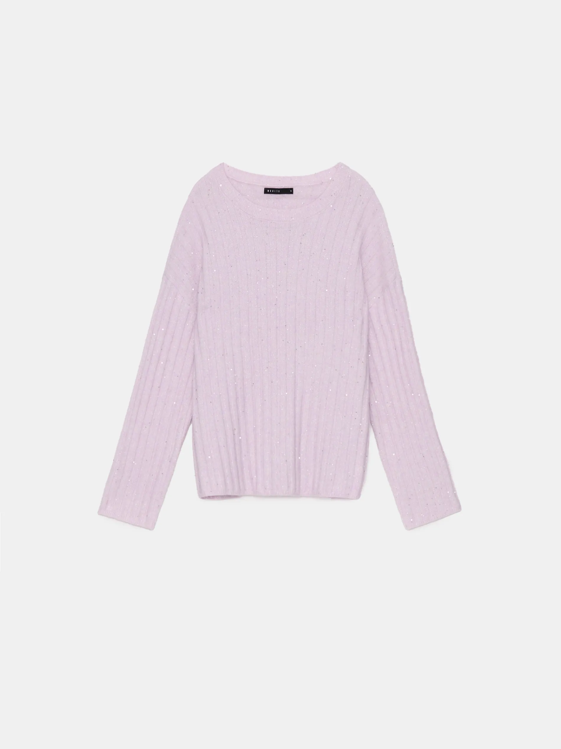 Maglione con lavorazione metallizzata