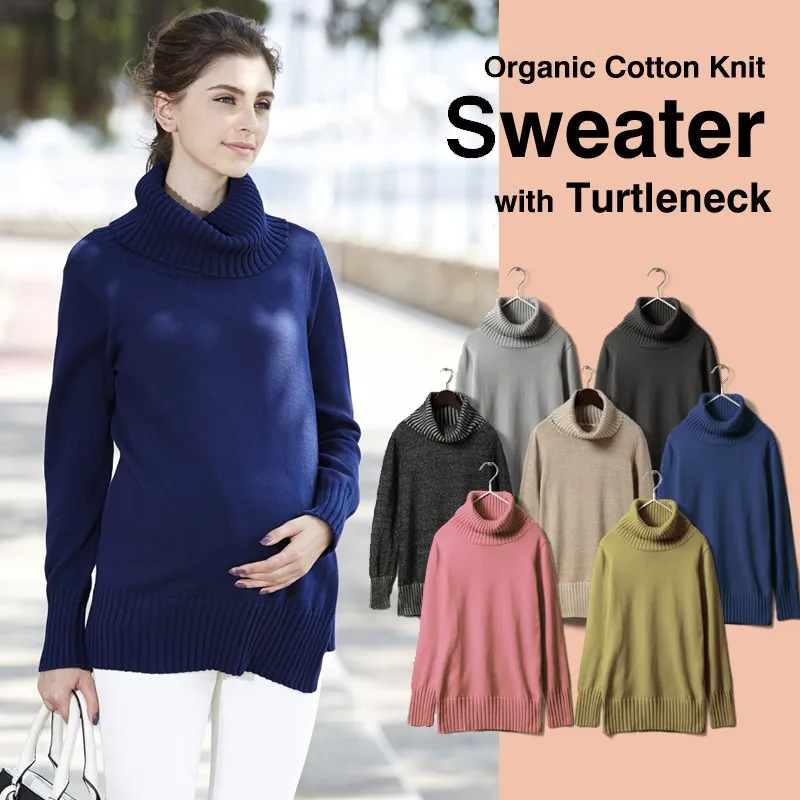 Maglione di Cotone Bio doppio strato Premaman e Allattamento