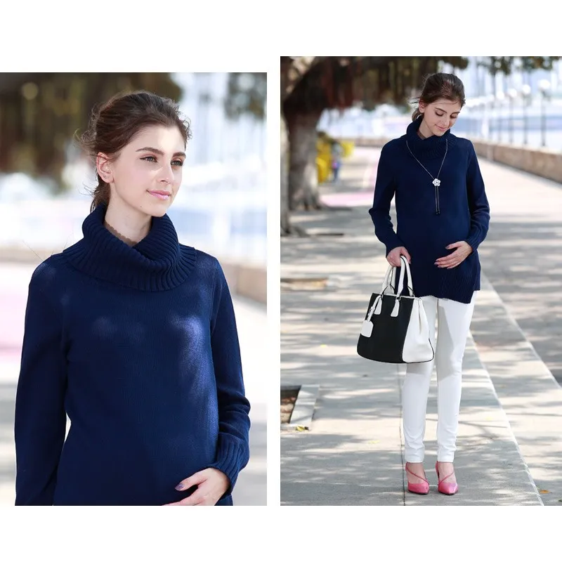 Maglione di Cotone Bio doppio strato Premaman e Allattamento