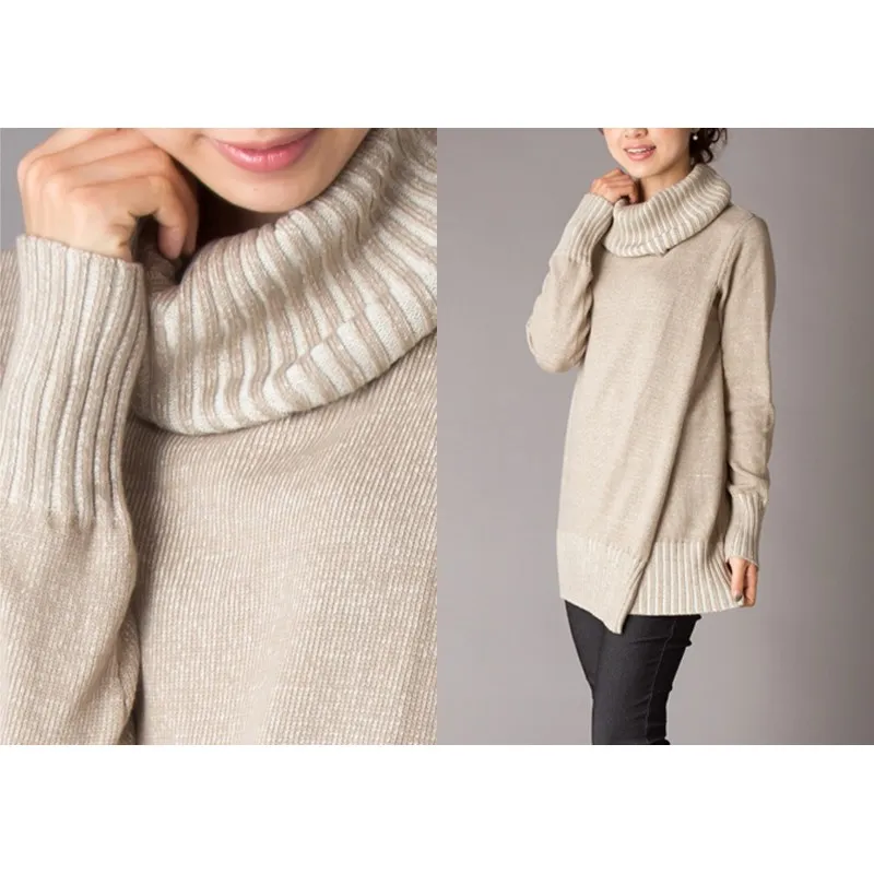 Maglione di Cotone Bio doppio strato Premaman e Allattamento