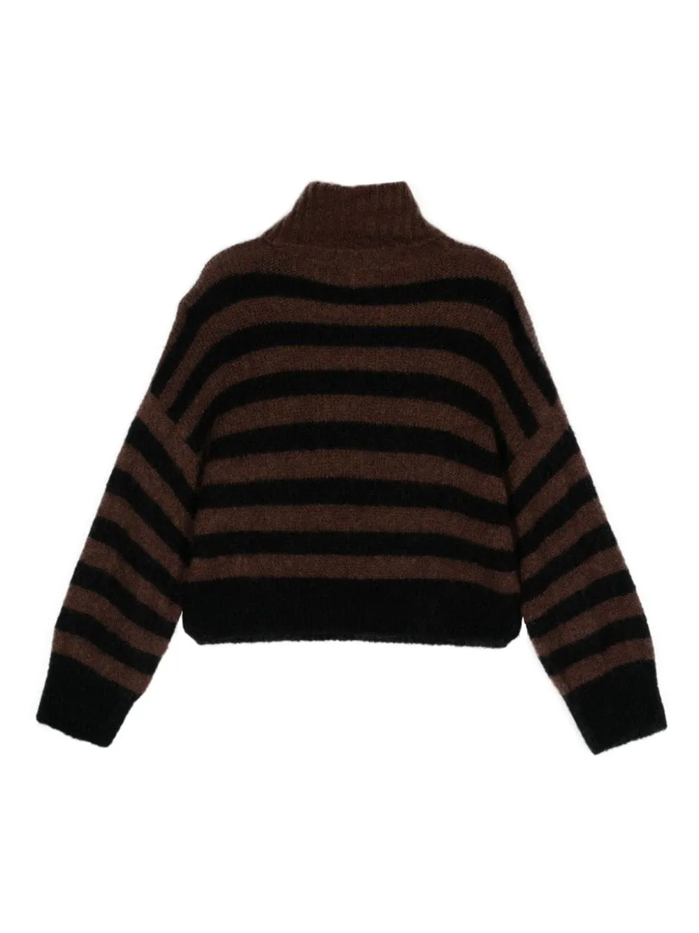 Maglione di dolcevita a strisce di lana di lana